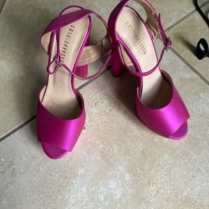 Pink platform heels